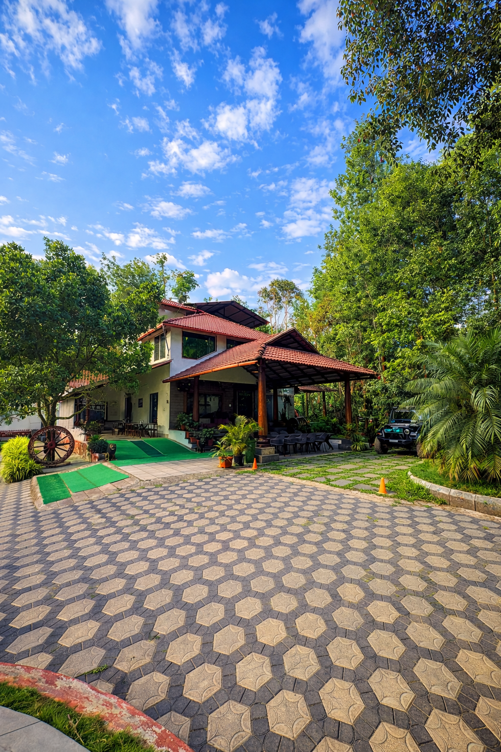 Villa exterior angle